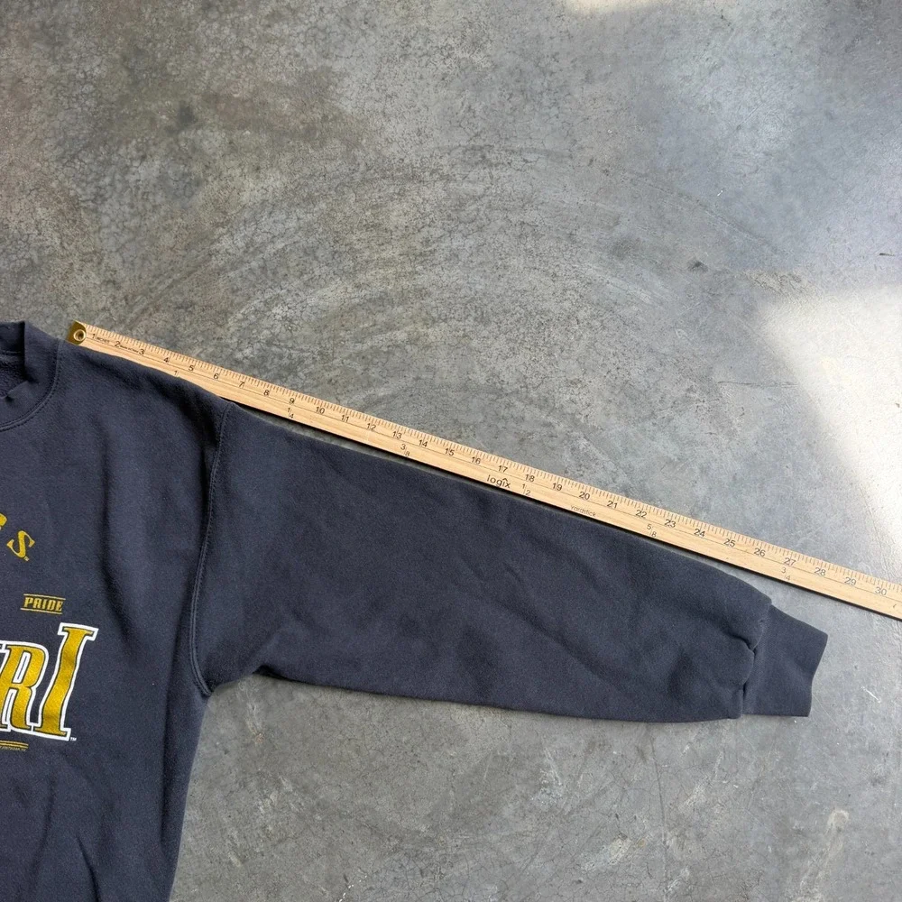 Vintage 90s Missouri Mizzou Tigers Graphic Sweatshirt Pullover Mens L Lee Sport